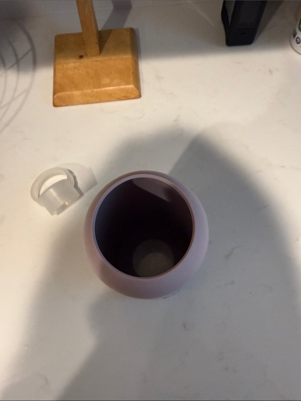 bkr Matte Lavender Glass Bottle with Clear Ring Cap - Picture 3 of 3